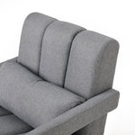 Walker Edison | Contemporary Modern Linen Upholstered Accent Chair with Pillow Thumbnail