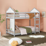 Skyler Contemporary Wood Twin over Twin Bunk Bed Thumbnail