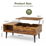 Walker Edison | Wood Lift Top Coffee Table & Desk with Storage Thumbnail