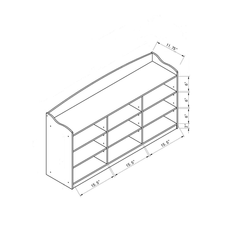 Walker Edison | Entryway Wooden Shoe Storage Bench