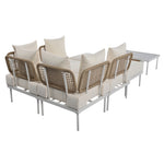 Walker Edison | Outdoor 8-Piece Sectional Sofa Set Thumbnail