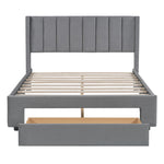 Walker Edison | Velvet Upholstered Full Size Storage Bed Thumbnail