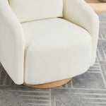 Walker Edison | Chenille Swivel Accent Barrel Chair Thumbnail