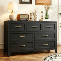 Wide Low-Profile 7-Drawer Dresser  Walker Edison