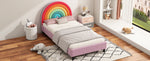 Walker Edison | Rainbow Design Upholstered Twin Platform Bed Thumbnail