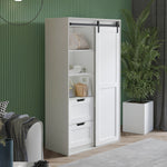 Walker Edison | Farm Slide Barndoor Armoire Storage Thumbnail