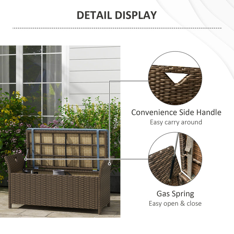 Walker Edison | Outdoor Patio Wicker Storage Bench