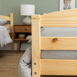 Transitional Solid Wood Twin-over-Twin Bunk Bed Frame Living Room Walker Edison  Thumbnail