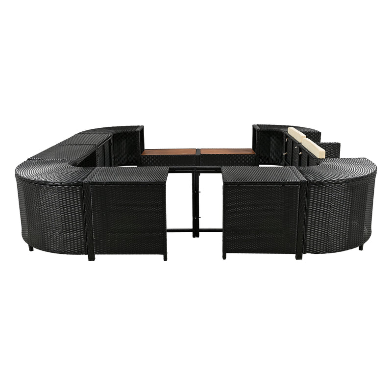 Walker Edison | Outdoor Wicker Spa Surround Frame