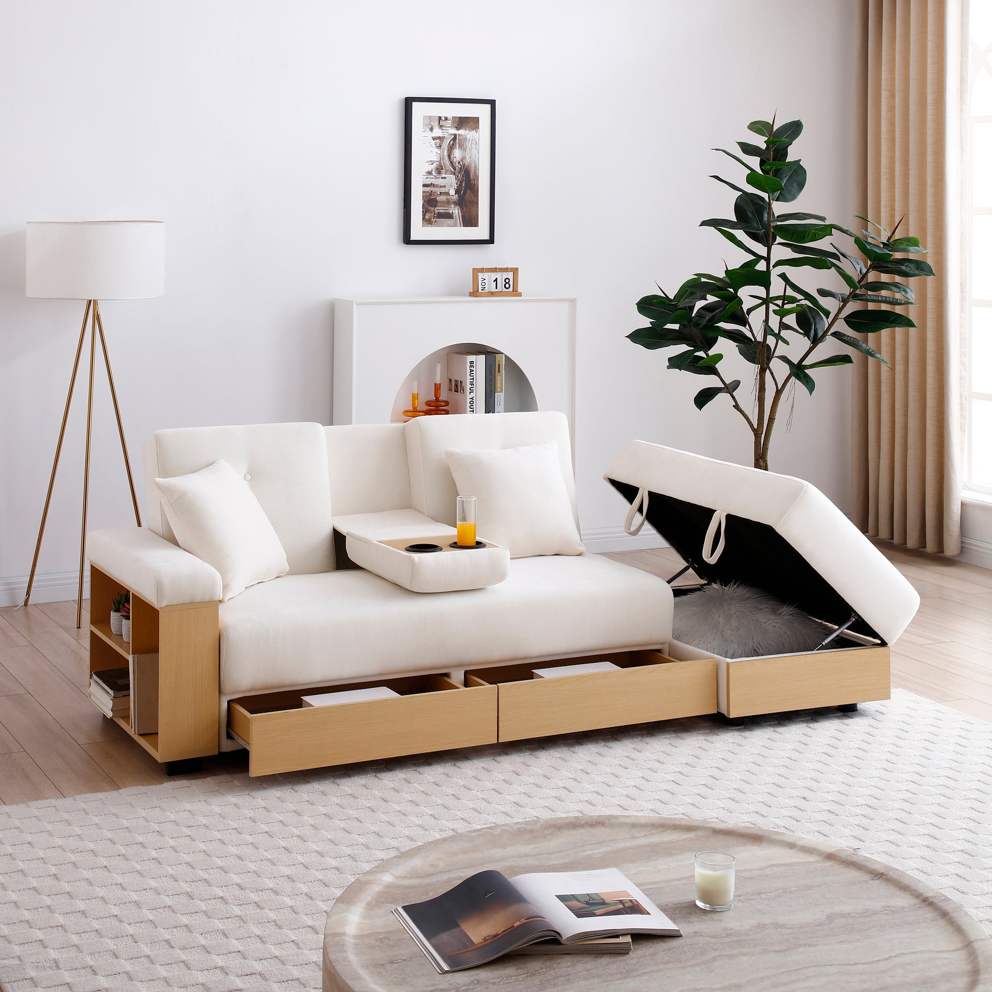 Walker Edison Sleeper Bed Sofa - Thumbnail 3