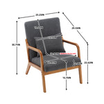 Walker Edison | Modern Accent Chair with One Pillow Thumbnail