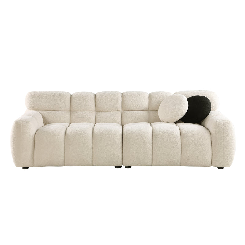 Walker Edison | Marshmallow Cloud Boucle 3 Seater Sofa