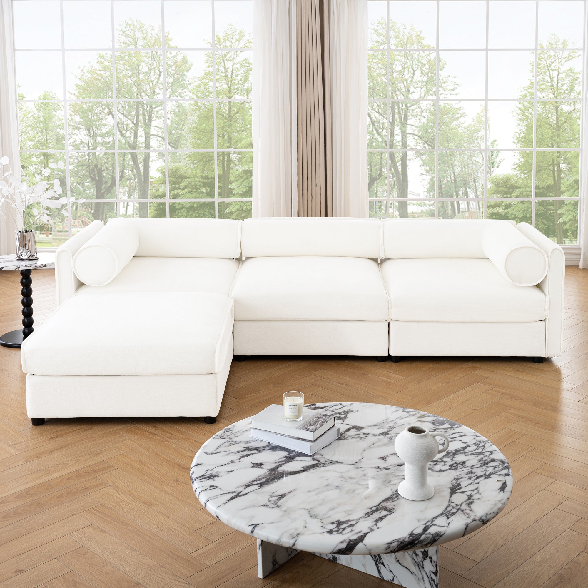 Walker Edison L-Shaped Sofa - Thumbnail 3