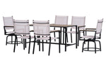 Walker Edison | Weather Proof 7 Piece Outdoor Dining Set Thumbnail