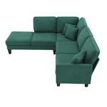 Walker Edison | Terrycloth Modern Sectional Sofa Thumbnail