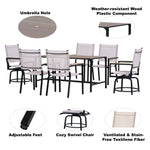 Walker Edison | Weather Proof 7 Piece Outdoor Dining Set Thumbnail