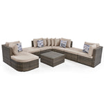 Walker Edison | Wicker 8-piece Outdoor Lounger Sofa Set Thumbnail