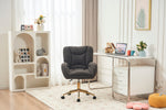 Walker Edison | Teddy 360 Swivel Home Office Chair With Gold Metal Base Thumbnail