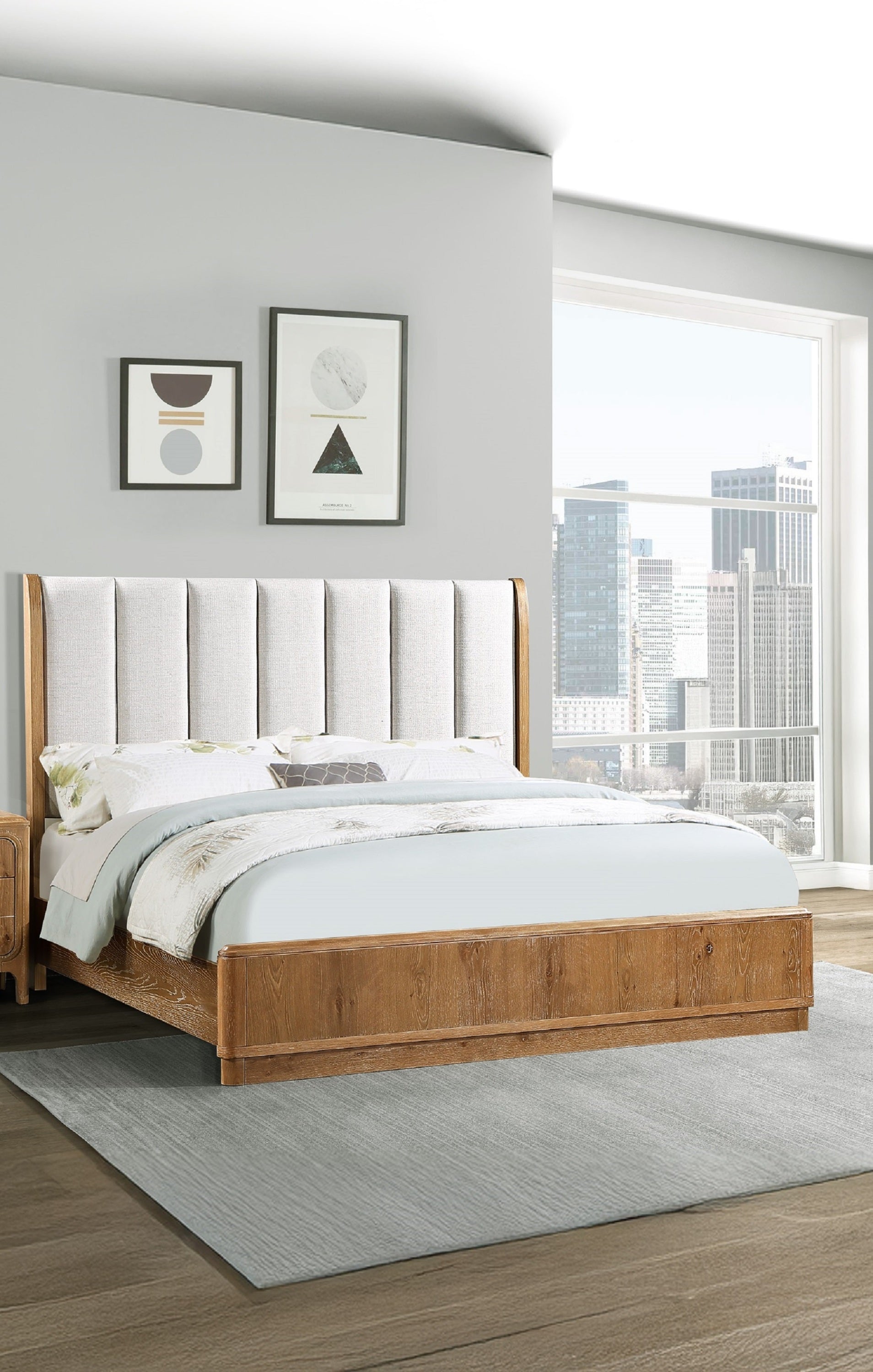 Walker Edison Upholstered Headboard Platform