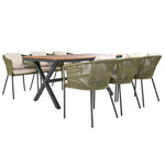 Walker Edison | All-Weather Outdoor 7 Pieces Patio Dining Set Thumbnail