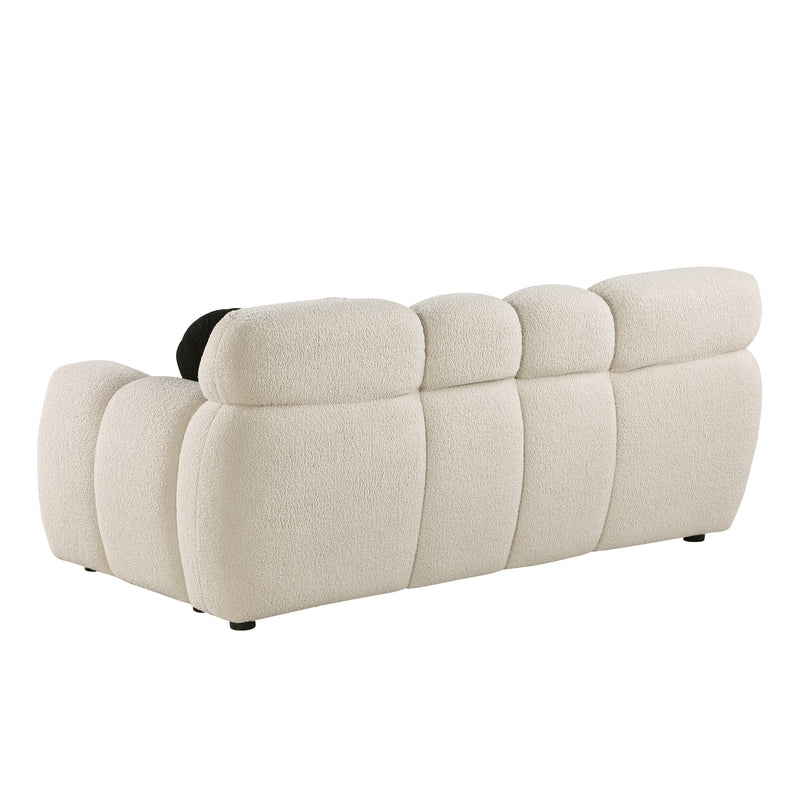 Walker Edison | Boucle Marshmallow Cloud Loveseat Sofa