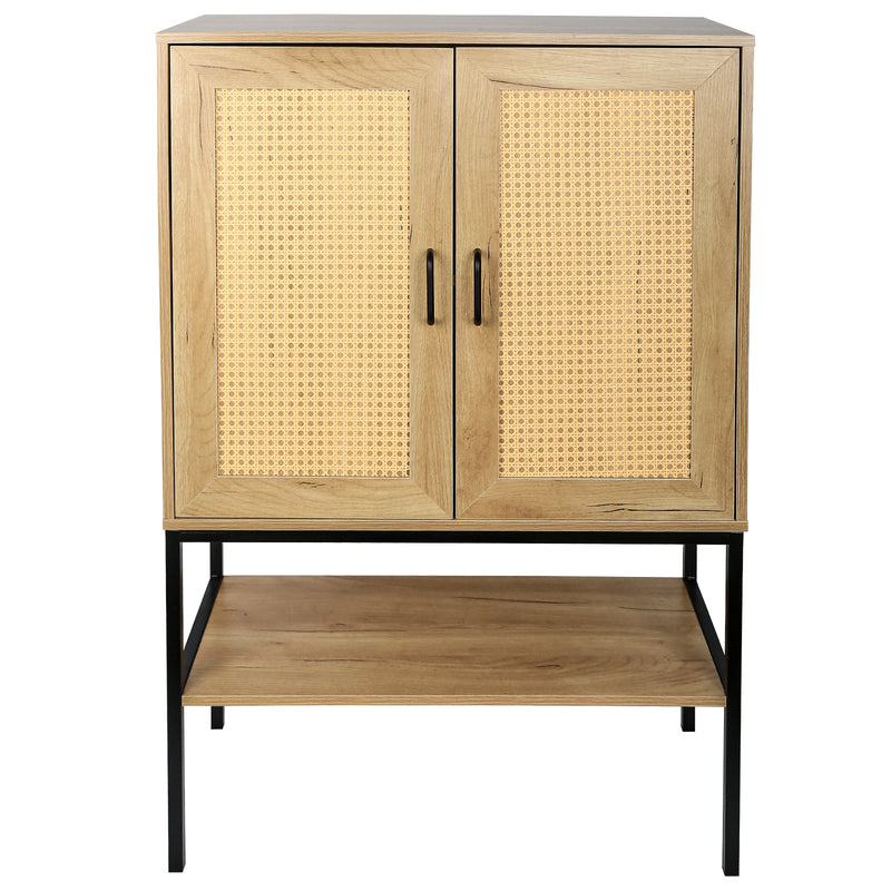 Walker Edison | Rattan Doors Storage Cabinet