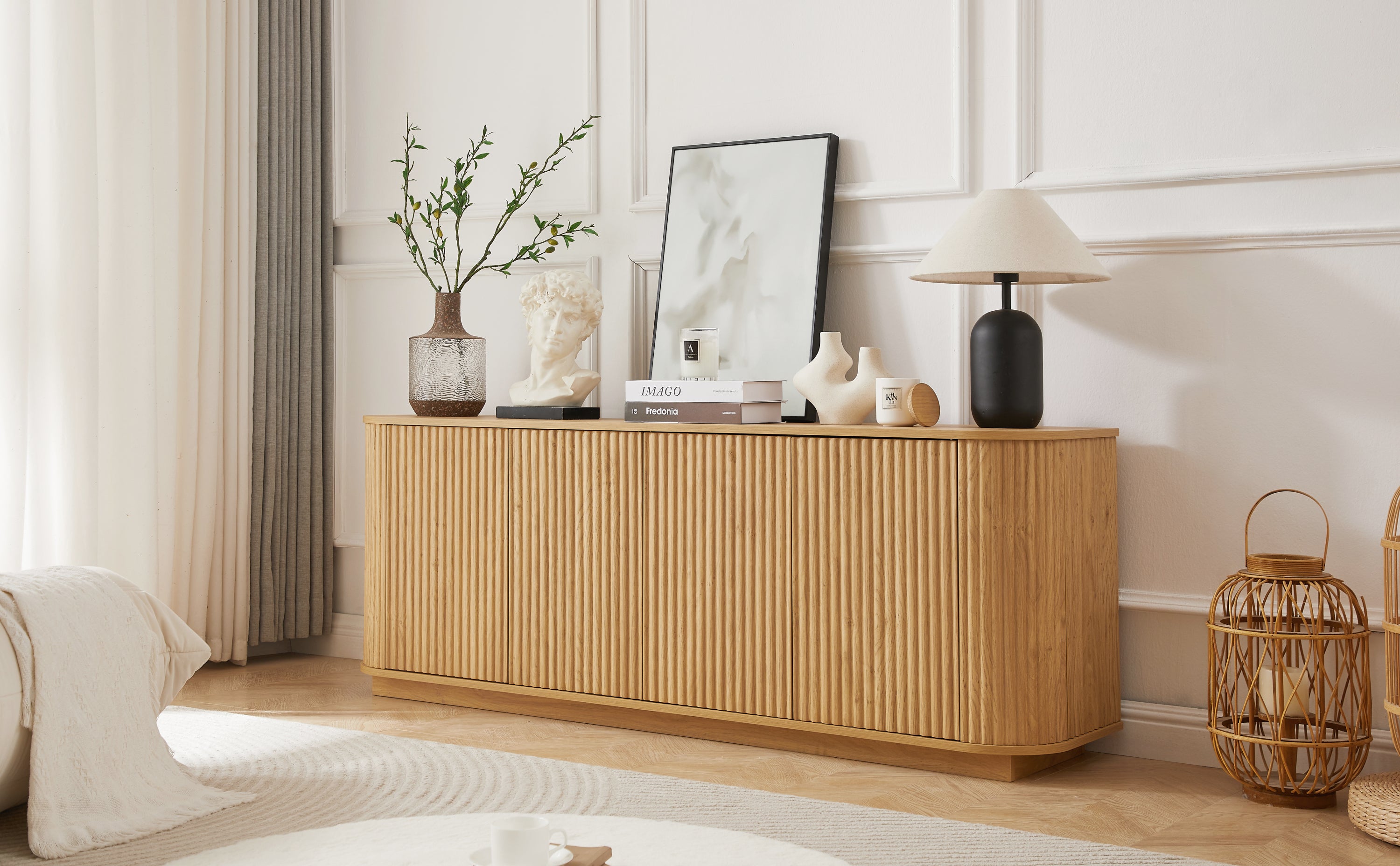 Fluted 64-Inch Sideboard TV Stand | Walker Edison