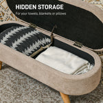 Walker Edison | Teddy Storage Ottoman Bench for any room Thumbnail