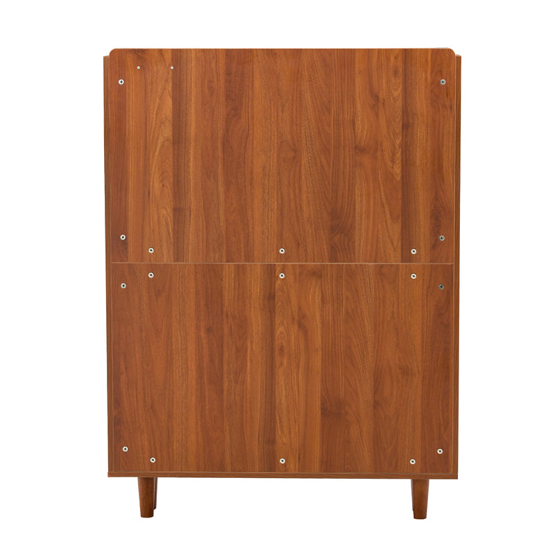 Walker Edison | Rattan Modern Minimalist Entryway Storage Cabinet