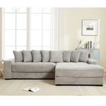 Walker Edison | Corduroy Right L-Shaped Sectional Cloud Couch Thumbnail