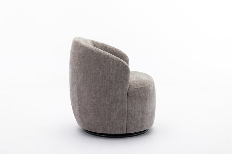 Walker Edison | Chenille Swivel Accent Barrel Chair