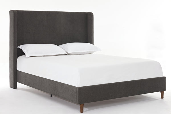 Walker Edison | Velvet Tall 54" Headboard Upholstered Queen Bed