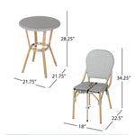 Walker Edison | Outdoor French Bistro Chat Set Thumbnail