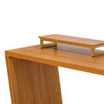 Walker Edison | Modern Wooden 63" Writing Desk with Monitor Stand Thumbnail