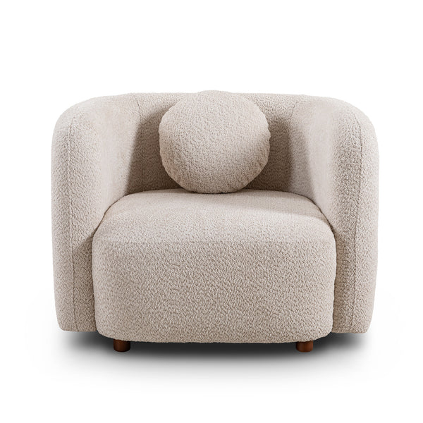 Walker Edison | Boucle Curve Accent Sofa Chair