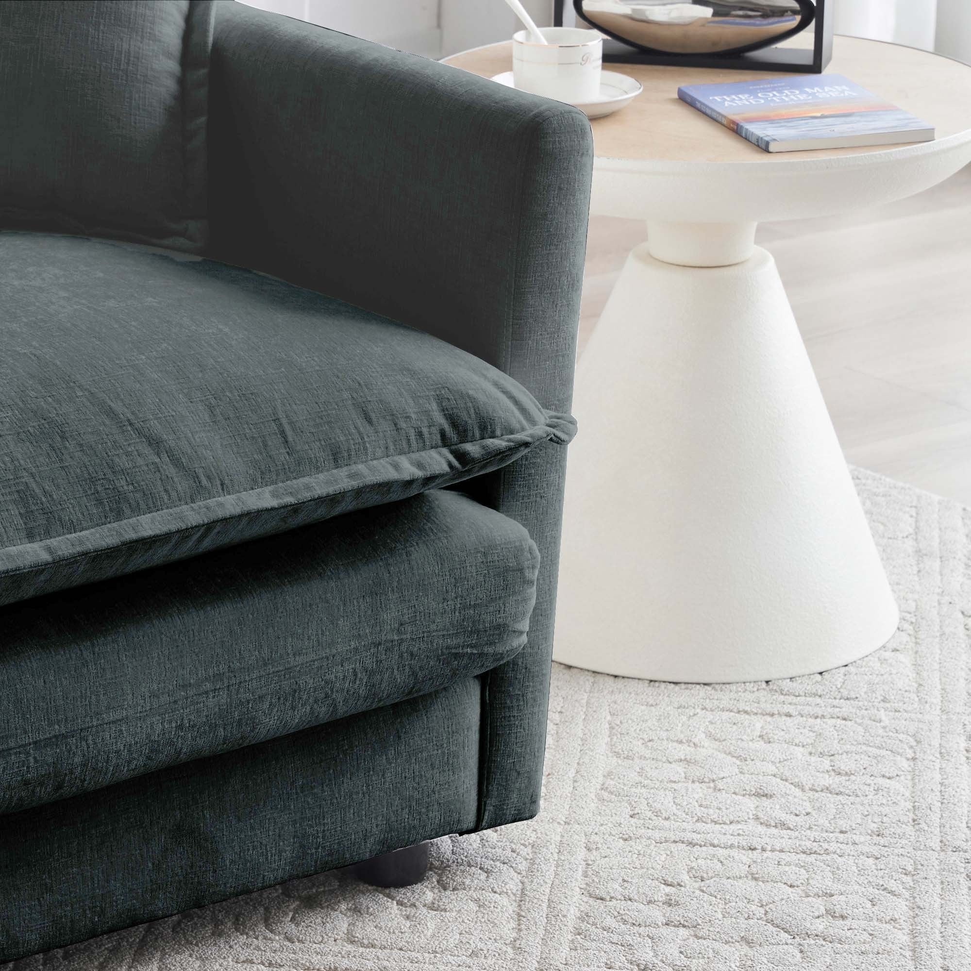 Walker Edison Modular Cloud Sectional Sofa - Thumbnail 4