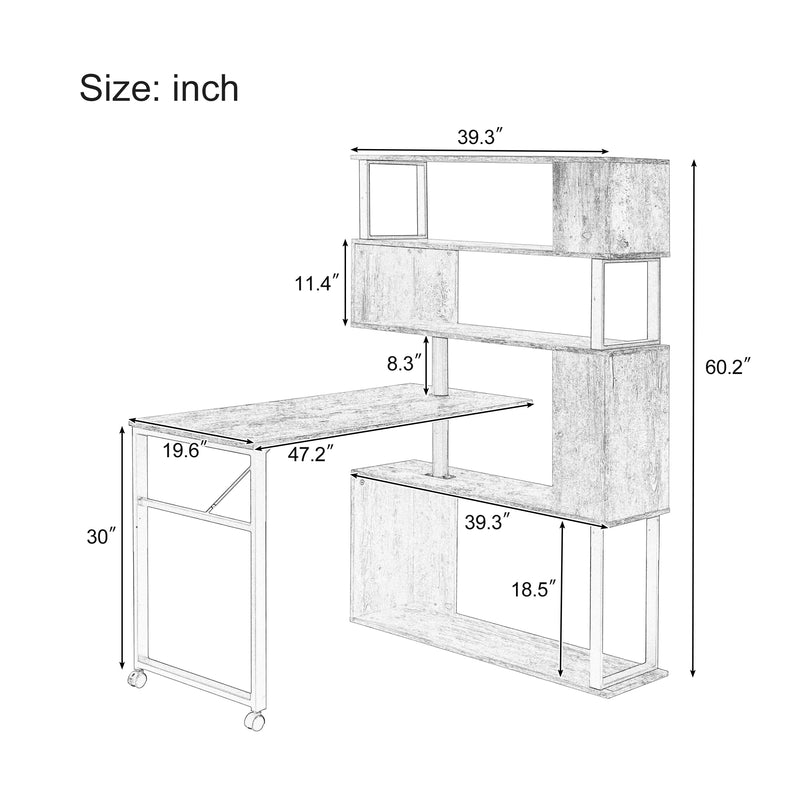 Walker Edison | Home Office Rotating Storage Desk