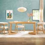 Ezra Modern Rectangle Dining Table for 6 Thumbnail