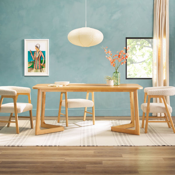 Ezra Modern Rectangle Dining Table for 6