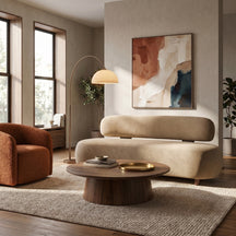 Lunara 66" Modern Curved Deep-Seated Velvet Sofa