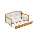 Walker Edison | Twin Size House Shape Daybed with Trundle and Bookcase Headboard Thumbnail