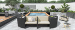 Walker Edison | Outdoor Wicker Spa Surround Frame Thumbnail