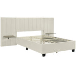 Walker Edison | Full Size Upholstered Platform Bed Thumbnail