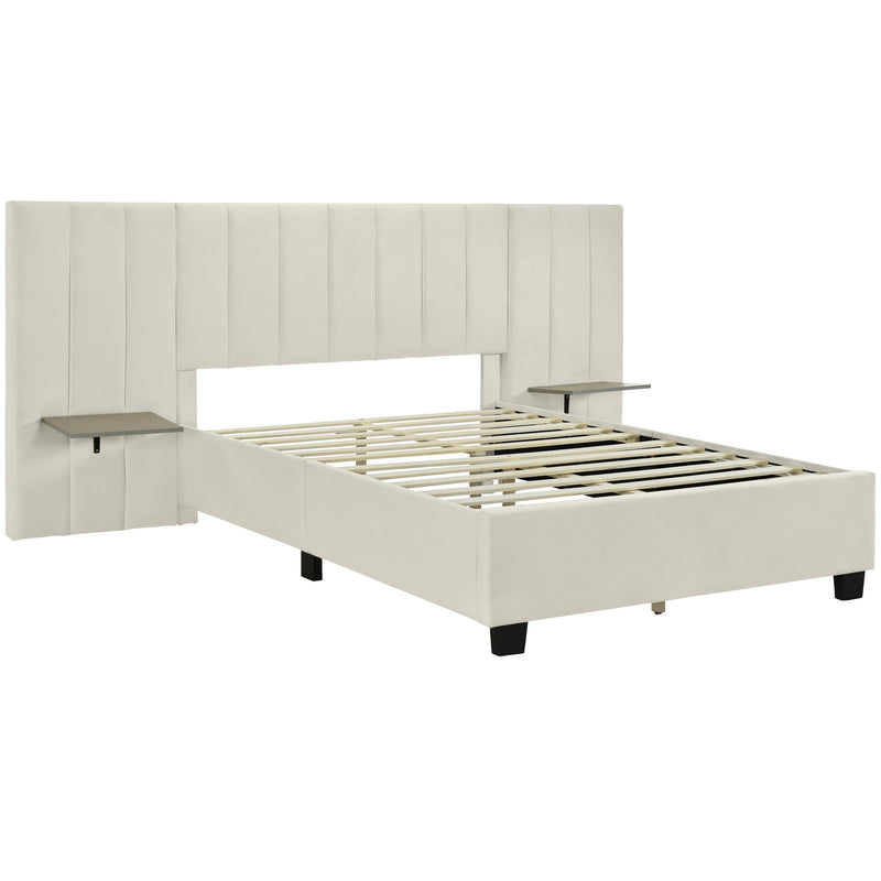 Walker Edison | Full Size Upholstered Platform Bed