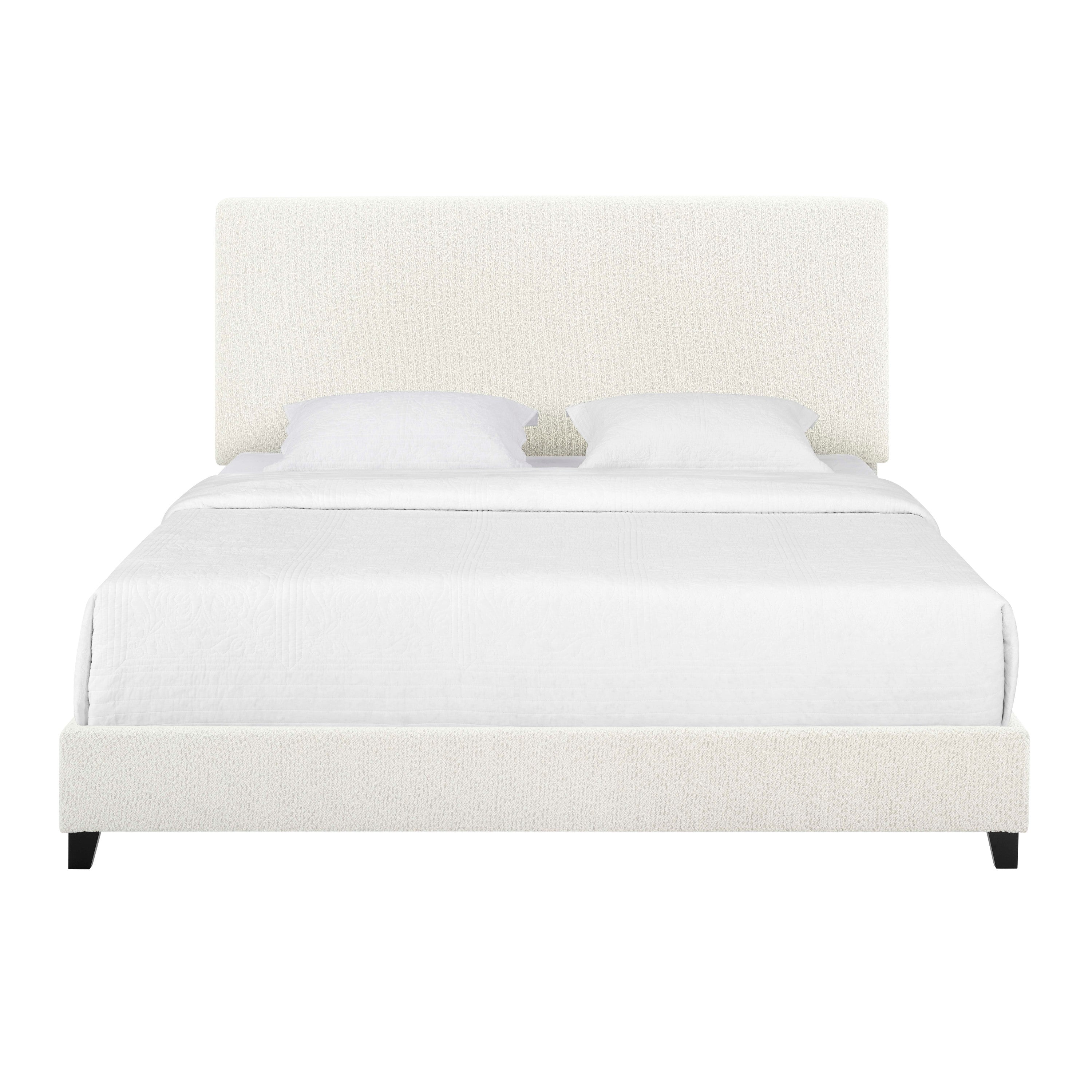 Walker Edison Boucle Upholstered Platform Bed