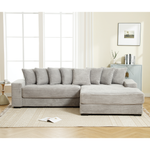 Walker Edison | Corduroy Right L-Shaped Sectional Cloud Couch Thumbnail