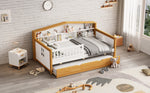 Walker Edison | Twin Size House Shape Daybed with Trundle and Bookcase Headboard Thumbnail