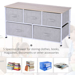 Walker Edison | Minimalist 5 Drawer Horizontal Storage Cube Organizer Thumbnail