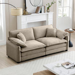 Walker Edison | Cloud Deep Corduroy Loveseat Couch Thumbnail