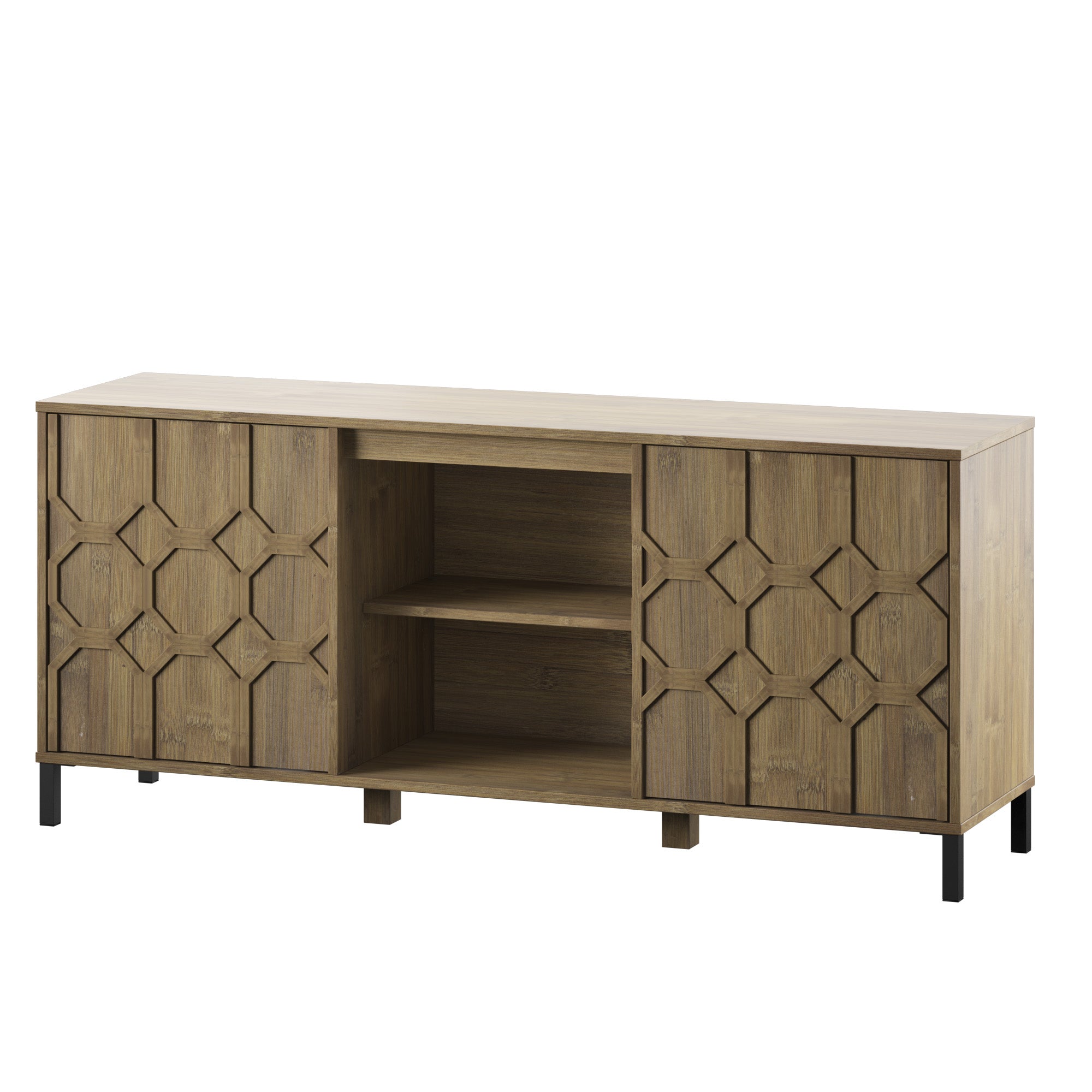 Wood Pattern Design 59' TV Stand Media Console – Walker Edison